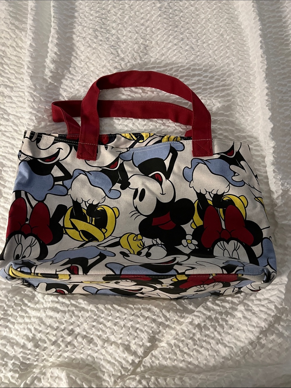 Disney Canvas Character Tote Bag with Red Handles